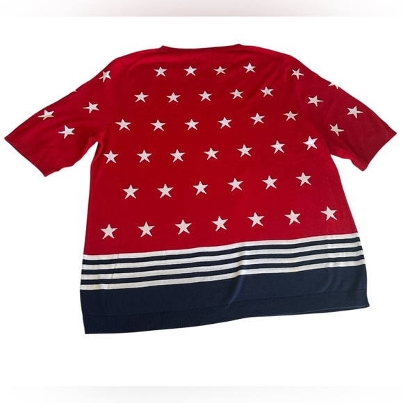 Talbots Red Star Pattern Tee - Picture 2 of 3